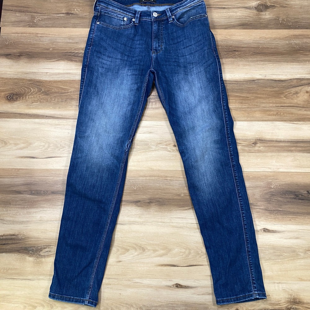 DU/ER Performance Denim Jeans Mens 32x34 Gorpcore Coolmax Slim Fit Blue Stretch